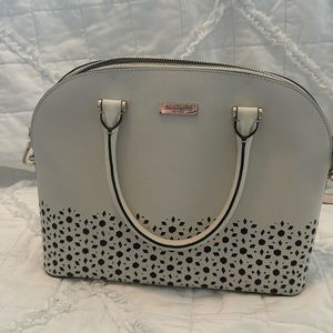 Kate Spade white purse with cutouts